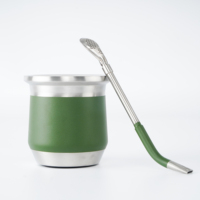 Vente en gros directe usine : Tasse à yerba maté en acier inoxydable 304, gourde à yerba maté, compatible avec une paille