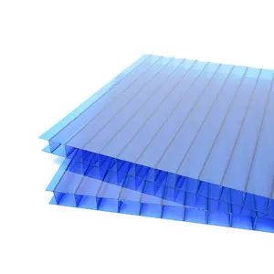 Folha de policarbonato oco para telhado de estufa, folha de plástico transparente ecológica para PC transparente de alta qualidade