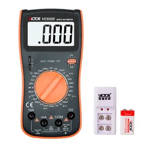 VICTOR VC9205 High Quality 1999 Counts True RMS Digital Multimeter With Anti High Voltage Circuit Design Continuity AC DC Tester