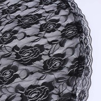 Voile de prière en dentelle, châle court en tulle, voile monocouche