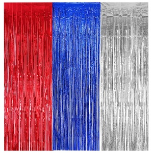 Xieli <span class=keywords><strong>4</strong></span> de <span class=keywords><strong>julio</strong></span> Día de la Independencia Fiesta Papel de Aluminio Cortina Decoración de Fondo - Product Image 1