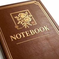 Carnet de notes A5 personnalisé à couverture rigide en PU marron – Idéal pour les affaires, l'écriture et comme cadeau