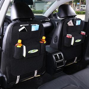 Bolsa de almacenamiento para respaldo de asiento de coche, organizador multifuncional de fieltro con 8-11 bolsillos para uso interior en el coche - Product Image 4