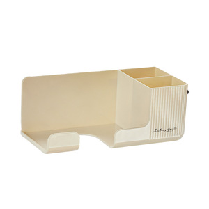 Bathroom Hair Dryer Holder Wall Mounted Ivory White No <b>Drill</b> Punch Free Storage Rack - Product Image 5