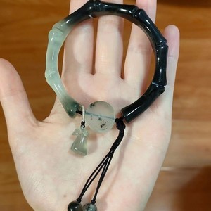 Style chinois dégradé couleur Imitation jade <span class=keywords><strong>bracelet</strong></span> conception Simple <span class=keywords><strong>Lotus</strong></span> manchette <span class=keywords><strong>Bracelet</strong></span> calcédoine <span class=keywords><strong>bracelet</strong></span> pour les femmes - Product Image 3