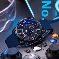 Vente directe d'usine, montre à quartz décontractée, verre numérique tridimensionnel à lumière bleue, polyvalente