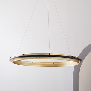 Lustre circulaire de luxe minimaliste postmoderne pour salon salle à manger luminaires créatifs uniques style nordique minimaliste - Product Image 5