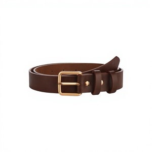 Ceintures de luxe pour hommes en cuir de vachette vintage BS INTERNATIONAL, boucle à ardillon, noir, marron, acier, imperméables, écologiques, réversibles, robustes - Product Image 4