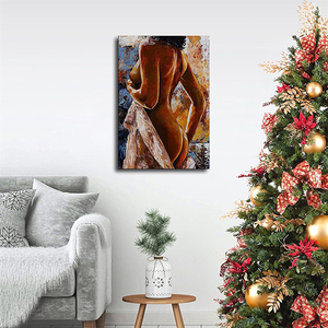 Moderne Sexy Femme Dos Impression Sur Toile Art <span class=keywords><strong>Nu</strong></span> Fesses Décoration Murale pour Chambre Maison <span class=keywords><strong>Peinture</strong></span> À L'huile - Product Image 1