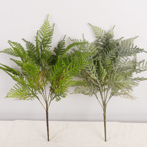 QIHAO Helecho Artificial de Espárrago Verde, Hoja Decorativa de 7 Cabezas, Planta de Plástico para Interiores, Alta Simulación - Product Image 3