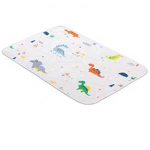 綿100% ベビーベッド防水ベッドシーツソフト折りたたみ式おむつ交換マット幼児用防水交換パッド - Product Image 1