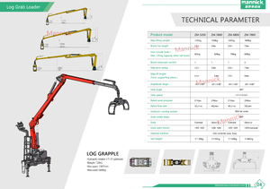 รถเครนติดตั้งบนรถบรรทุกสำหรับยกเศษวัสดุ พร้อมก้ามจับไฮดรอลิก 4 แฉก สำหรับยกเหล็กและไม้ - Product Image 6