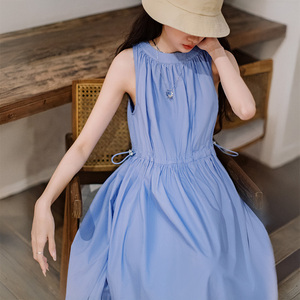 Maden của phụ nữ không tay Maxi Dress bán buôn rắn pháp xếp li bãi biển phong cách giản dị khu nghỉ mát mặc flowy mùa xuân mùa hè dài ăn mặc - Product Image 5