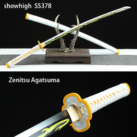 Épée Katana noire artisanale, jouet, petit sabre Tanto, SS218