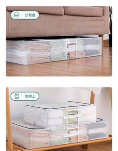 Bathliving Room Home Clothing Design Plastic Folding Bathroom Durable Transparent Storage <b>Box</b> Modern Bedroom Furniture - Product Image 6