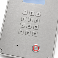Téléphone de laboratoire à écran LCD en acier inoxydable pour salle blanche pharmaceutique, atelier sans poussière, interphone facile à nettoyer