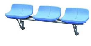 Nuovo schienale in posizione verticale centrale da stadio da esterno tribuna sedia in plastica con sedia a tre file per palestra/Arene - Product Image 3