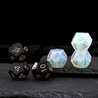 3 dés d'astrologie en cristal naturel, 3 pièces, dés astrologiques pour la divination des constellations, pierre précieuse d'aventurine verte, jeu de RPG
