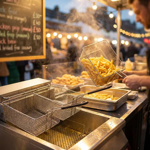 <span class=keywords><strong>Friteuse</strong></span> à puce électrique commerciale autoportante 30L 40L pour poulet, équipement de restaurant, vente chaude - Product Image 2