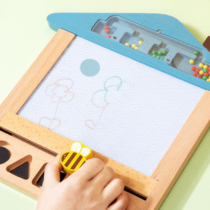 Çocuk manyetik yazı tahtası ahşap grafiti çizim kurulu erken eğitim ve anaokulu ve bebekler için öğrenme - Product Image 3