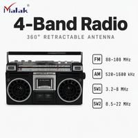 MLK-991C Radio-cassette portable best-seller, style vintage, radio-cassette avec USB