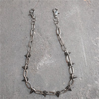 Offre Spéciale fait à la main Hip Hop Rock Rivet taille chaîne Punk Cool neutre pantalon chaînes hommes et femmes Couple collier