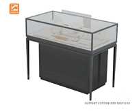Vitrine à bijoux moderne en verre acrylique éclairée par LED avec un design de vitrine de luxe pour boutique de détail