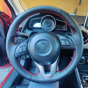 Protector de cuero de microfibra <span class=keywords><strong>para</strong></span> <span class=keywords><strong>volante</strong></span> de coche deportivo cosido a mano <span class=keywords><strong>para</strong></span> <span class=keywords><strong>Mazda</strong></span> 2, 2 CX5 Atenza 2014 nuevo <span class=keywords><strong>Mazda</strong></span> <span class=keywords><strong>3</strong></span>, 1, <span class=keywords><strong>3</strong></span>, 1, 2016, Scion IA 2016 - Product Image 6