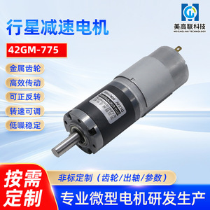 Motorreductor de 42 mm, 12 V, 24 V, 36 V CC, con escobillas, imán permanente, montaje con brida, totalmente cerrado, para máquina selladora de supermercados - Product Image 3