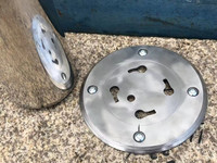 Poteau anti-collision mobile en acier inoxydable, piquet réfléchissant pour la sécurité des places de stationnement, barrière d'avertissement