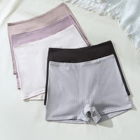 Culottes Boxer Femme en Soie Glacée Confortables et Douces, Gainantes et Respirantes, Anti-Reflet, Couleur Unie, Vente en Gros