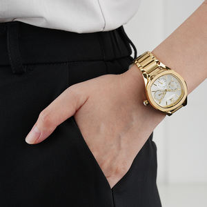 <span class=keywords><strong>Semaine</strong></span> calendrier fonctions importé mouvement à Quartz dames montre en acier inoxydable matériel personnalisé montre-bracelet montre carrée lumineuse - Product Image 5