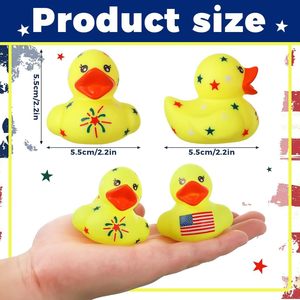 USA Flag Rubber <strong>Duck</strong> for Bath Time Independence Day <strong>PVC</strong> <strong>Duck</strong> Toy Summer Pool Party Supplies - Product Image 5