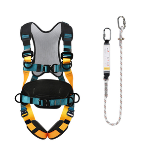 เข็มขัดนิรภัยสำหรับงานกลางแจ้งแบบห้าจุดสำหรับงานที่สูง พร้อมเชือกนิรภัยสำหรับร่างกาย อุปกรณ์ป้องกันส่วนบุคคลสำหรับงานนิรภัย - Product Image 2