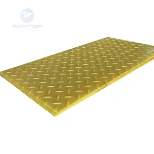 hot sell lightweight hdpe ground protection track mats 4x8 blue yellow plastic access mat