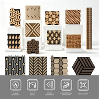 Panneau acoustique 3D personnalisé de forme spéciale, panneau mural insonorisant en feutre PET ondulé hexagonal pour studio et bureau