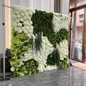 Natural And Fresh Looking <b>Artificial</b> Flower Wall Roll Up Panel Wedding Party Photo Booth Decor - Product Image 3