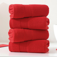 Promotional Gift 100% Cotton Embossed Jacquard Solid Color Heavyweight Customized Color Luxury Bath Towels