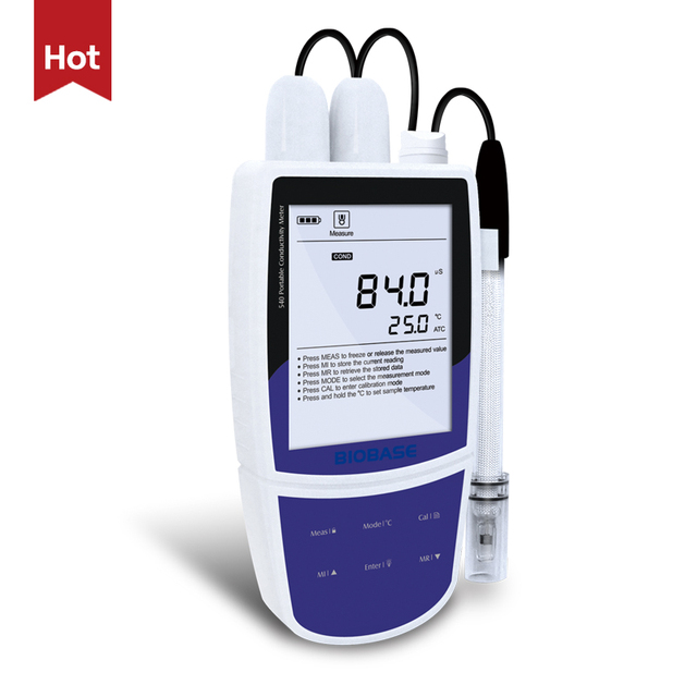 BIOBASE Portable Conductivity/TDS/Salinity Meter Multiple Compensation Modes Meter for