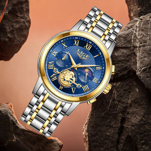 Reloj LIGE LG89106 para Hombre, Diseño Esqueleto, Deportivo, de Moda, Acero Inoxidable, Resistente al Agua, Luminoso, de Cuarzo, con Caja OEM+ - Product Image 6