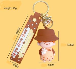 Pearl Milk Tea Bear Cartoon <b>Key</b> <b>Chain</b> Pendant Creative New Bag Pendant Gift Wholesale - Product Image 6
