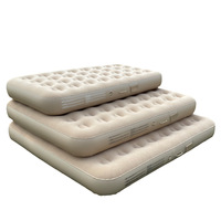 Matelas Gonflable Automatique pour Sol, Lit d'Appoint Pliant Simple/Double pour Camping en Extérieur et Usage Domestique, avec Pompe à Air Intégrée et Revêtement Floqué