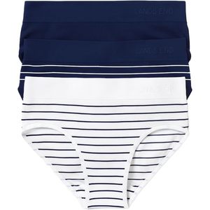 FOXA Paquete de 3 bragas de bikini de algodón sin costuras para mujer, cintura media - Product Image 3