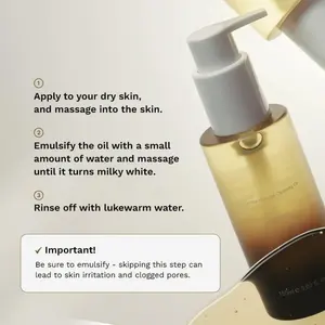 Aceite Limpiador Hidratante de Arroz Negro 150ml Sin Perfume Desmaquillante Facial - Product Image 4