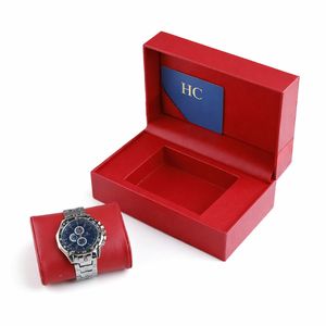 กล่องนาฬิกาวินเทจพรีเมียม กล่องโชว์เครื่องประดับหนัง PU แบบมีบานพับ กล่องใส่นาฬิกาหนัง PU ปั๊มฟอยล์โลโก้ตามสั่ง ขายส่ง - Product Image 3