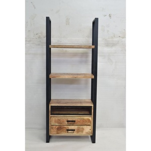Modern Industrial Style European Living Room Extendable Wood Iron Metal <b>Glass</b> Drawer Storage Cabinet for Hotel Commercial - Product Image 3