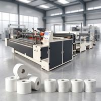 Machine à découper et à rembobiner les rouleaux de papier toilette, idéale pour la fabrication de serviettes et de mouchoirs