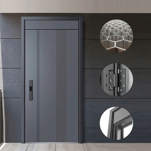 Hiện Đại Tối Giản Thiết Kế Nhà An Ninh Nhôm Cửa Vào Hoàn Thành Thép Phía Trước Nhập Cửa Cho Bên Ngoài Biệt Thự Khách Sạn - Product Image 3