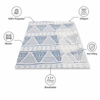 Tissu en dentelle rayée teinte en fil brodé 3D, doux, respirant, textile tridimensionnel pour vêtements
