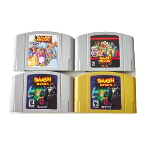 レトロ64ビットセーブプログレスUSAバージョンカードN64ゲームカートリッジSmash Bros RemixV1.3.0